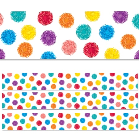 Creative Teaching Press Pom Dots EZ Border, Classroom Border Trim, PK72 10477